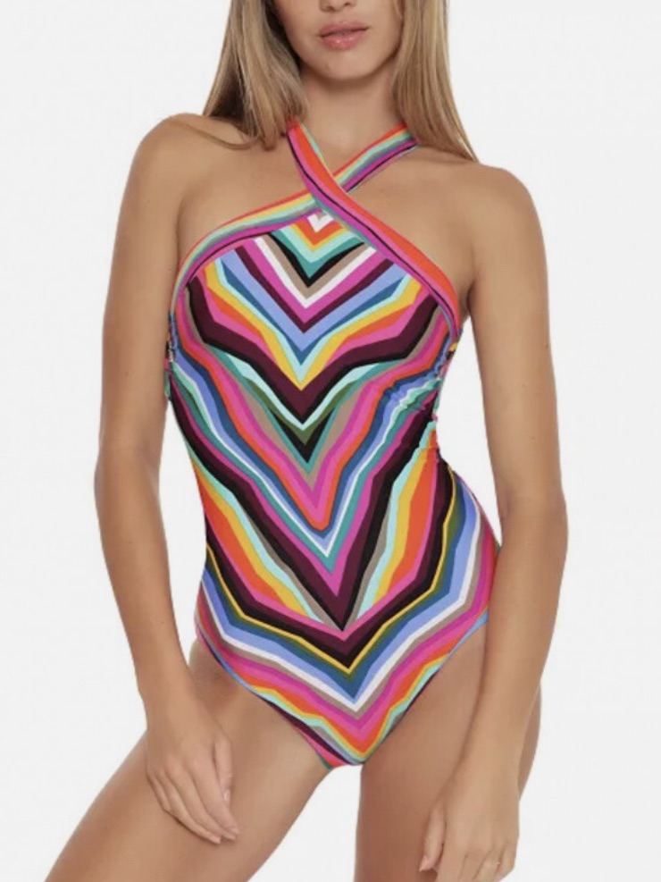 Trina Turk Louvre Reversible One Piece Swimsuit
